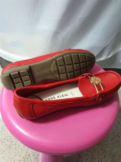 anne klein red flats